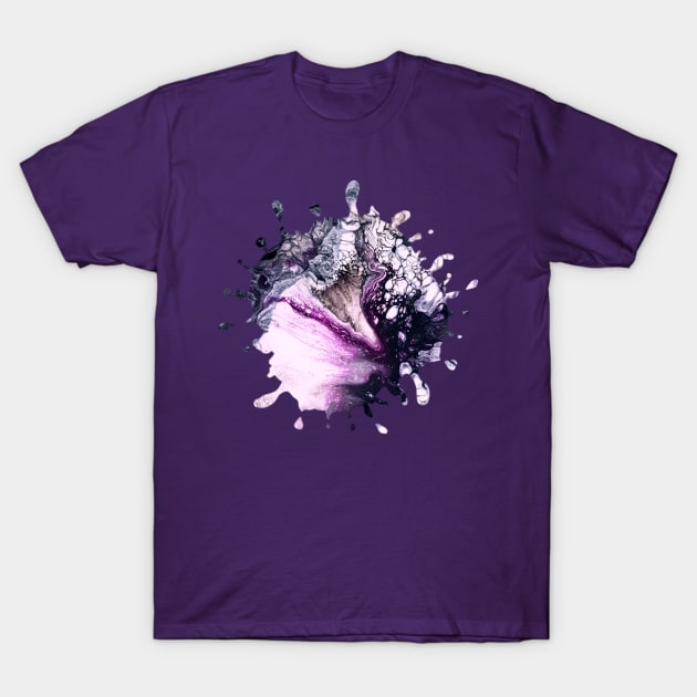 Purple Grey Acrylic Pour Paint Splash